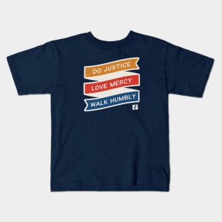 Justice, Mercy, Humility Color Kids T-Shirt